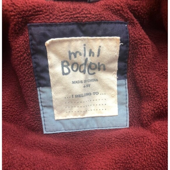 Mini boden 4/5 jacket coat blue striped - Picture 10 of 10